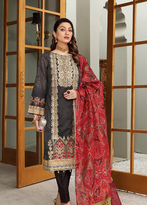 D#09 Alzohaib Hues Festive Emb Lawn Collection 321