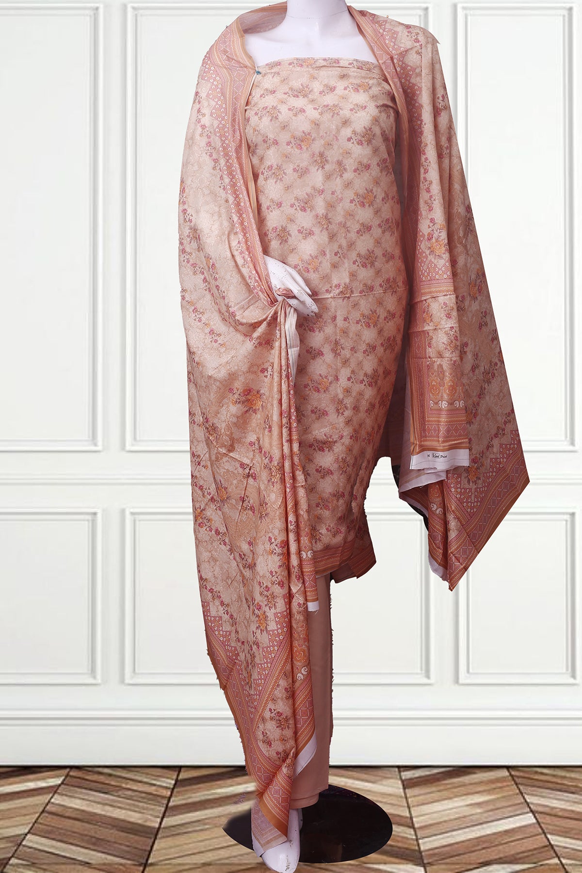 Bin Saeed Printed Lawn Unstitched 3 Piece Suit - 640