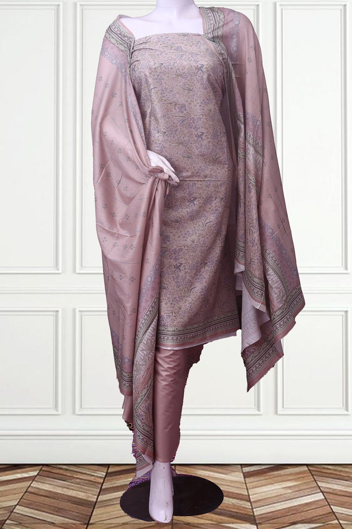 Bin Saeed Printed Lawn Unstitched 3 Piece Suit - 643