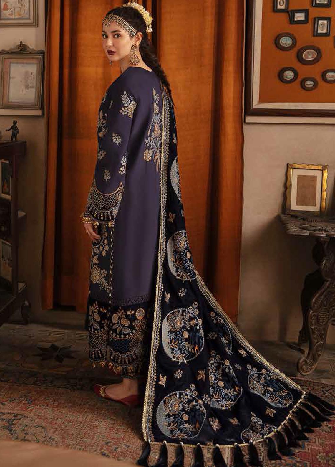 D#08 Afrozeh Naghma Luxury Emb Velvet Collection 1221
