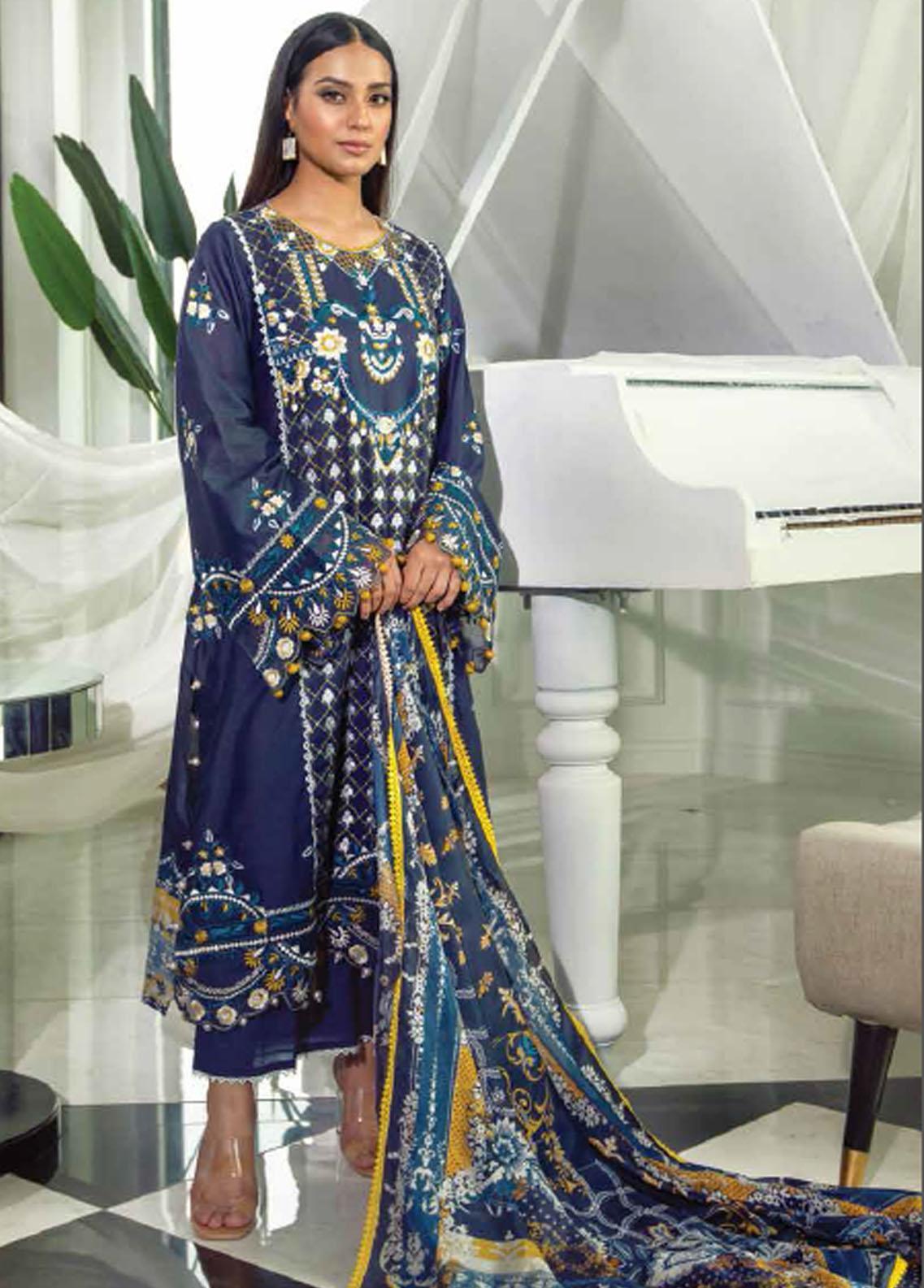 D#01 Ansab Jahangir Zoha Luxury Emb Lawn Collection 322