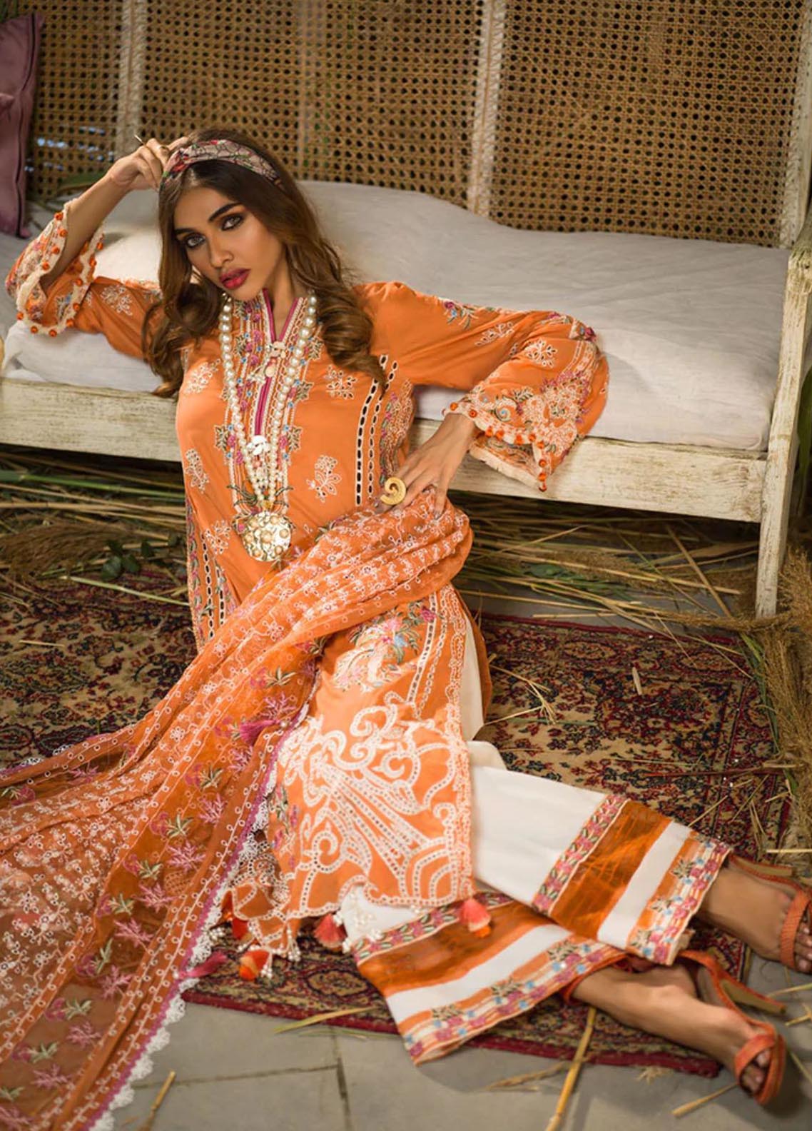 D#01 Alif Ajr Couture Luxury Emb Lawn Collection 322