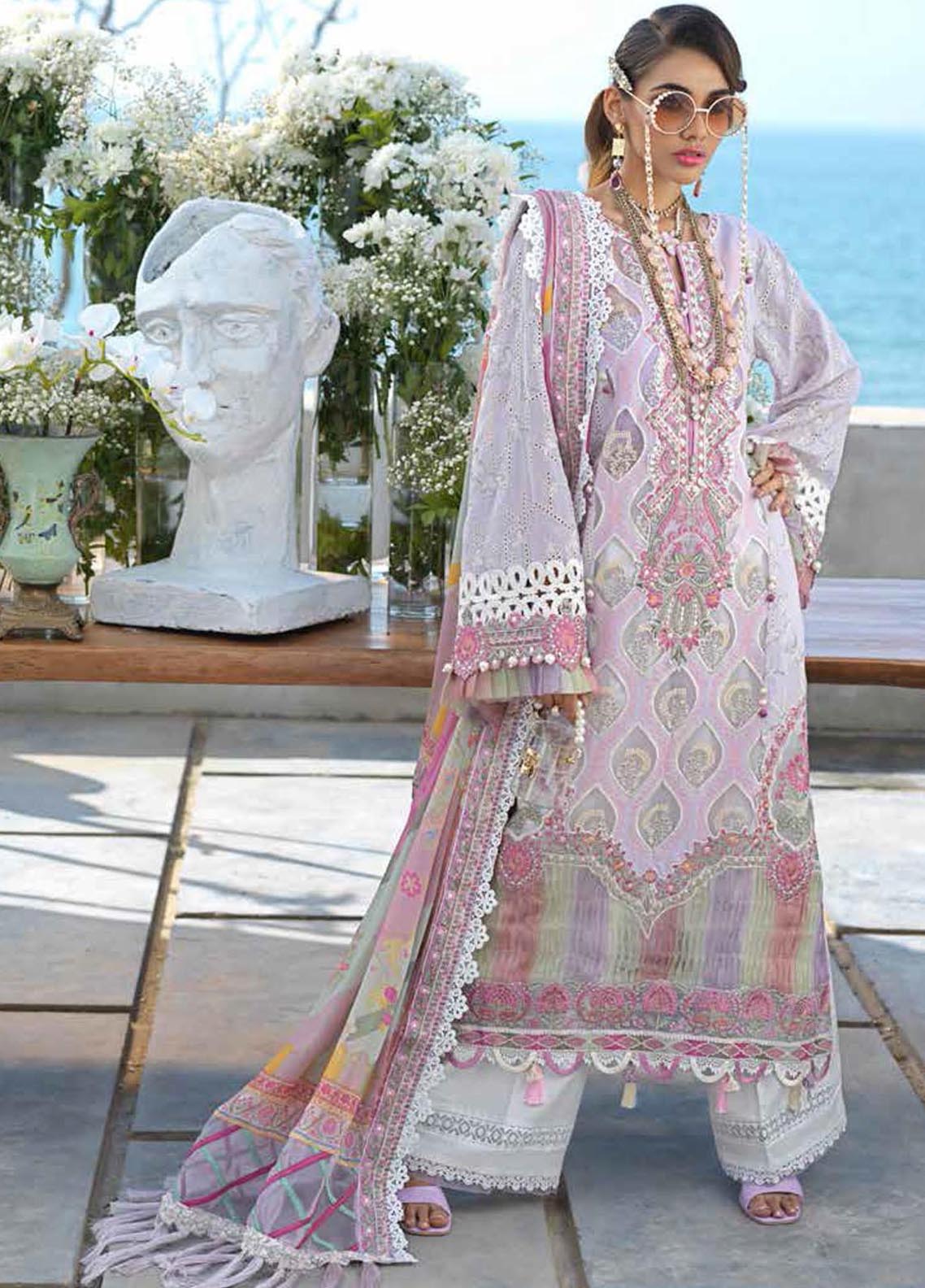D#02 Alif Ajr Couture Luxury Emb Lawn Collection 322