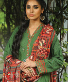 D#WEC-SA-0135 LSM Lakhany Emb Winter Collection 1022 Green