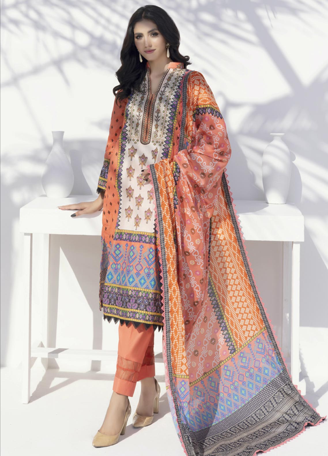 D#02 AlZohaib Anum Digital Printed Cambric Collection 1022