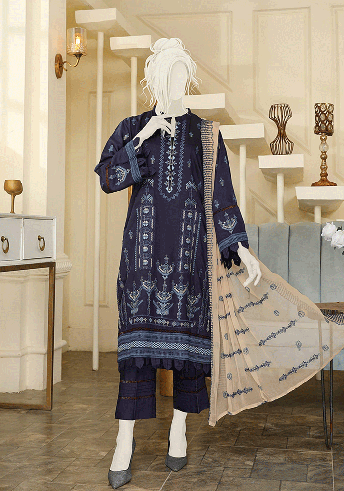 Humdum Unstitched 3 Piece D#09