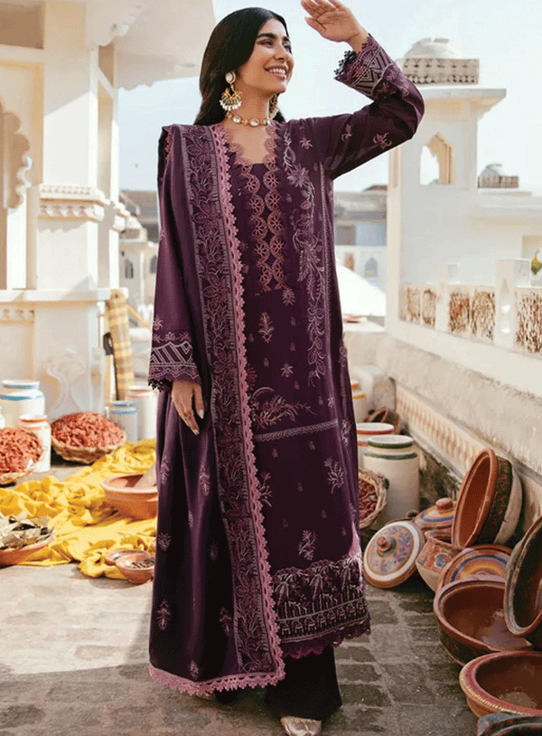 Afsanay By Florent Embroidered Khaddar Unstitched 3 Piece Suit - FL23AK FLK-3A