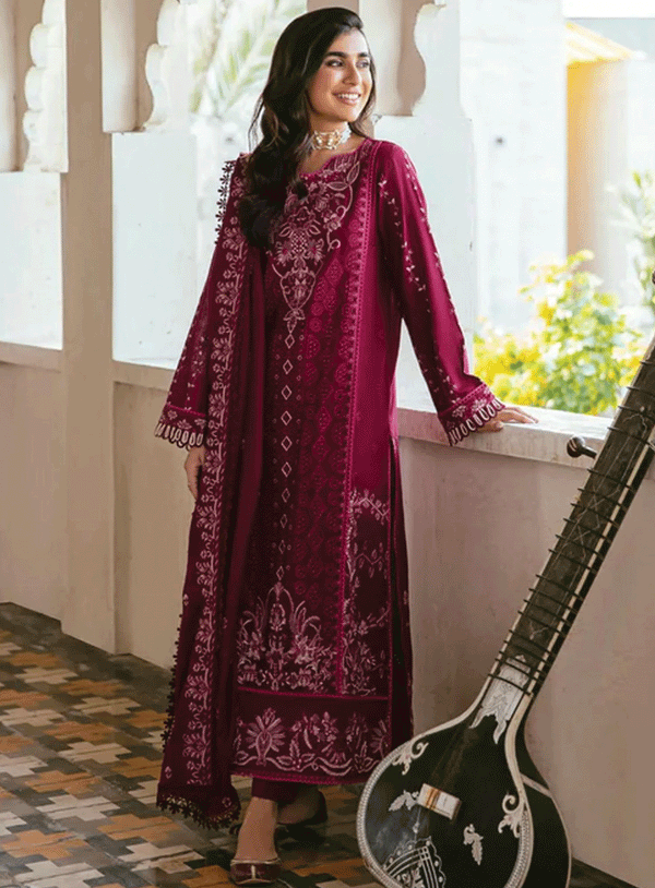 Afsanay By Florent Embroidered Khaddar Unstitched 3 Piece Suit - FL23AK FLK-4B