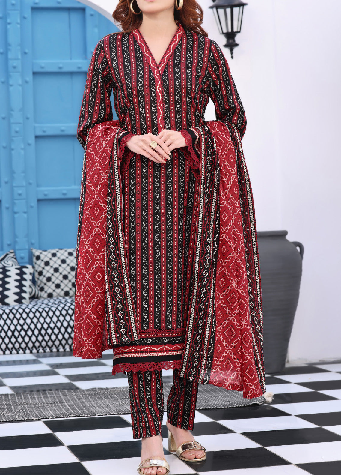 Aiza & Momina By VS Textile Printed Lawn Unstitched 3 Piece Suit - VS24AZL1 30