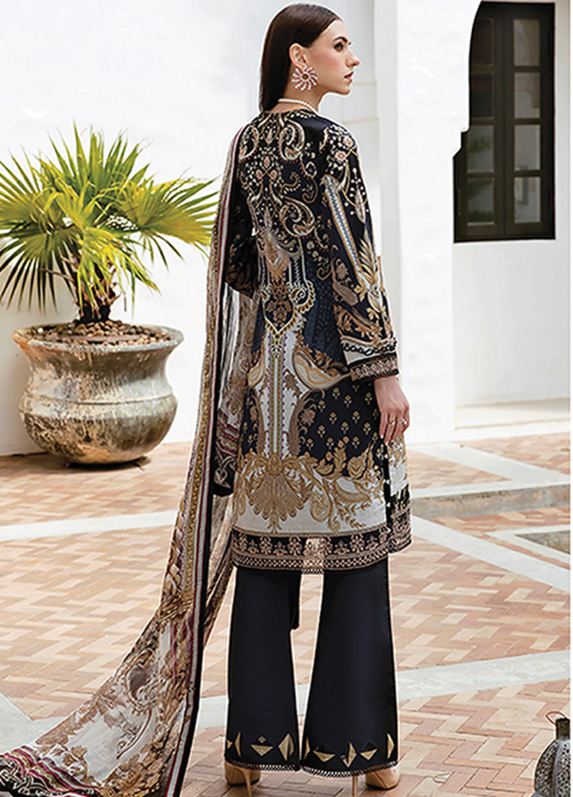 D#09 Gulaal Luxury Emb Lawn Collection 223 V-1