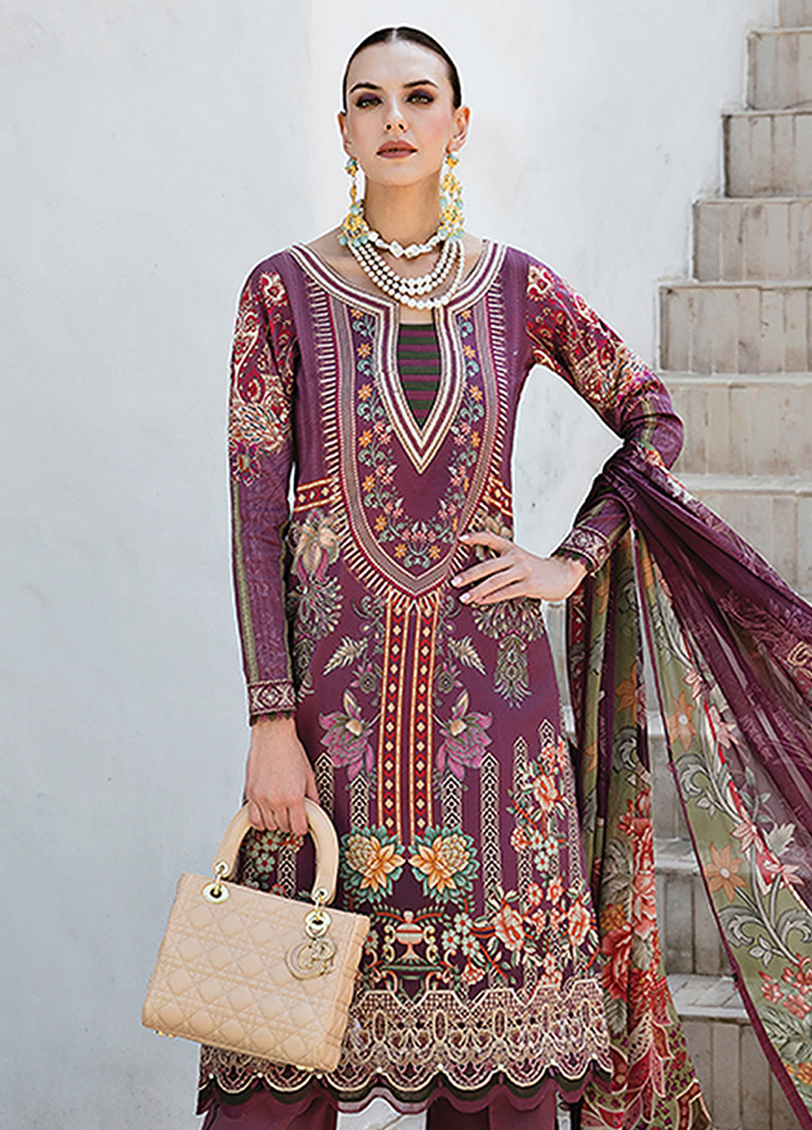D#04 Gulaal Luxury Emb Lawn Collection 223 V-1
