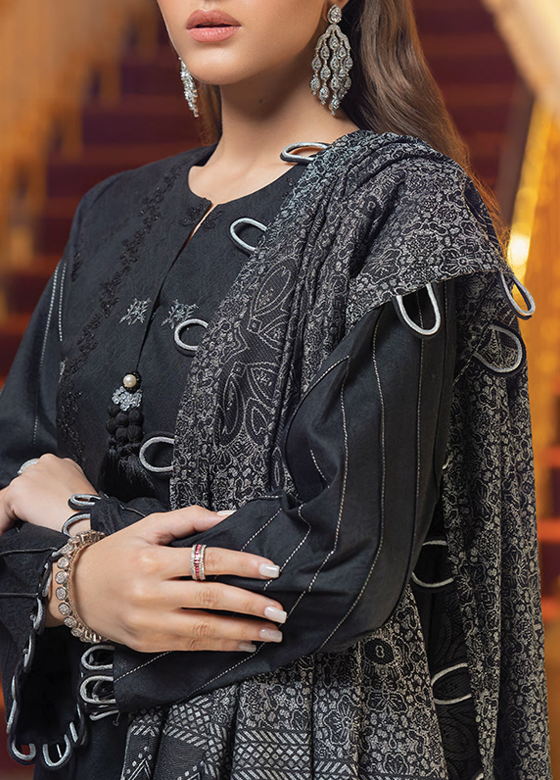 D#1156 Salitex Mehr E Gul Emb Festive Collection 223