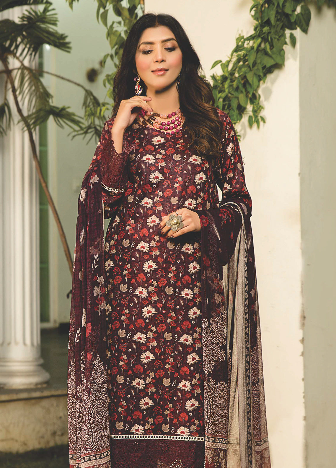 D#7511 Rashid Asmara Digital Emb Lawn Collection 323