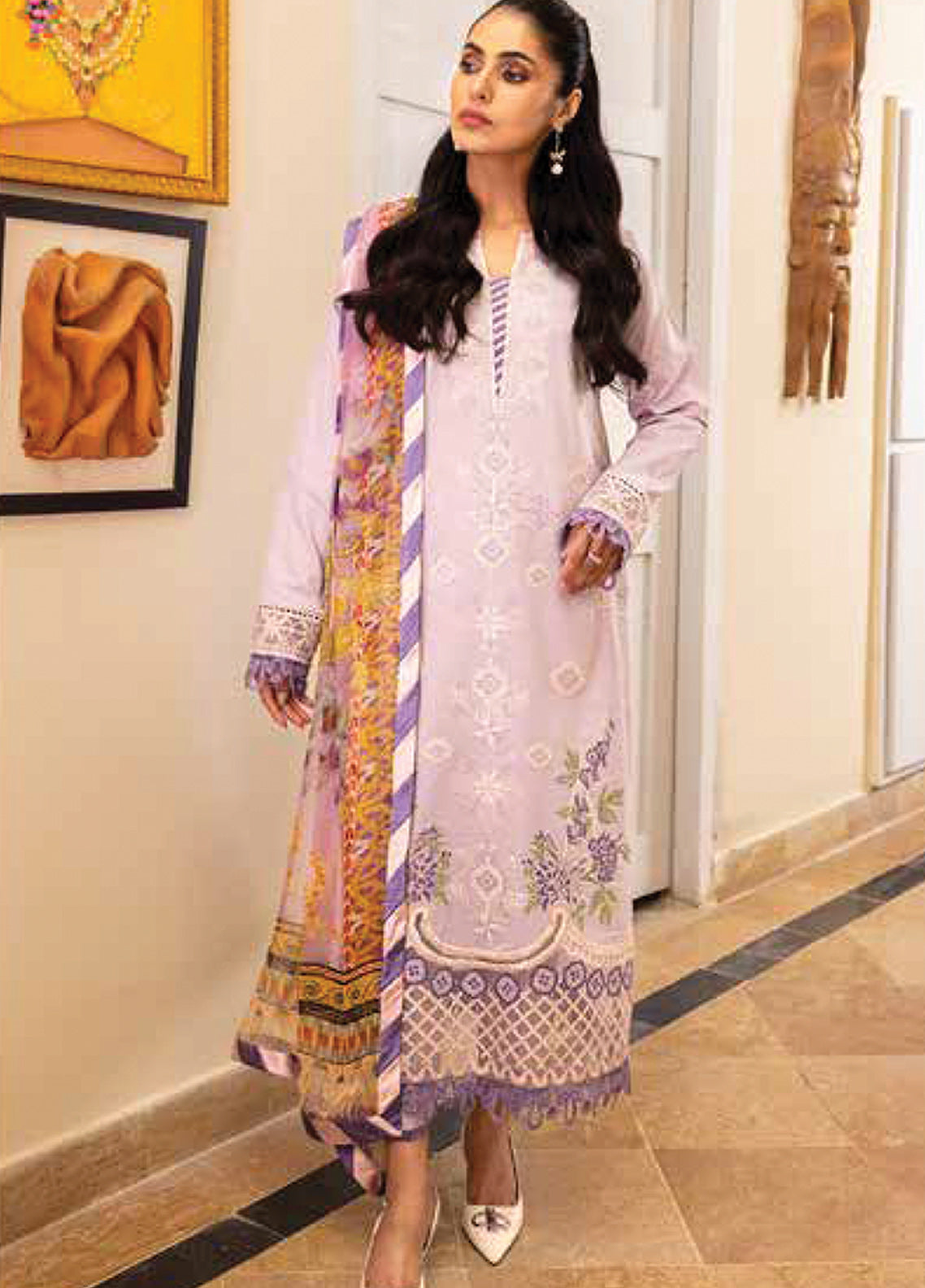 D#2A Roheenaz Tabeer Emb Lawn Collection 223