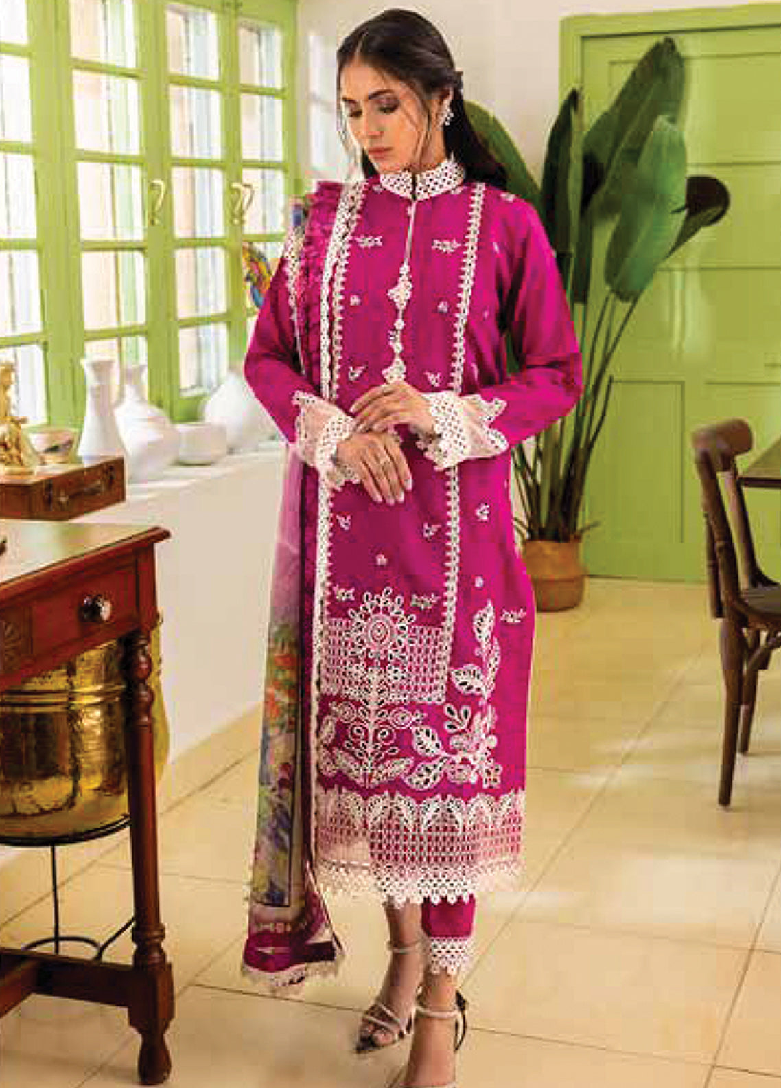 D#1A Roheenaz Tabeer Emb Lawn Collection 223