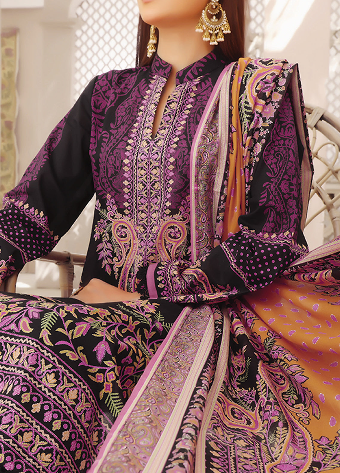D#12 VS Misri Digital Printed Lawn Collection 223 V-1