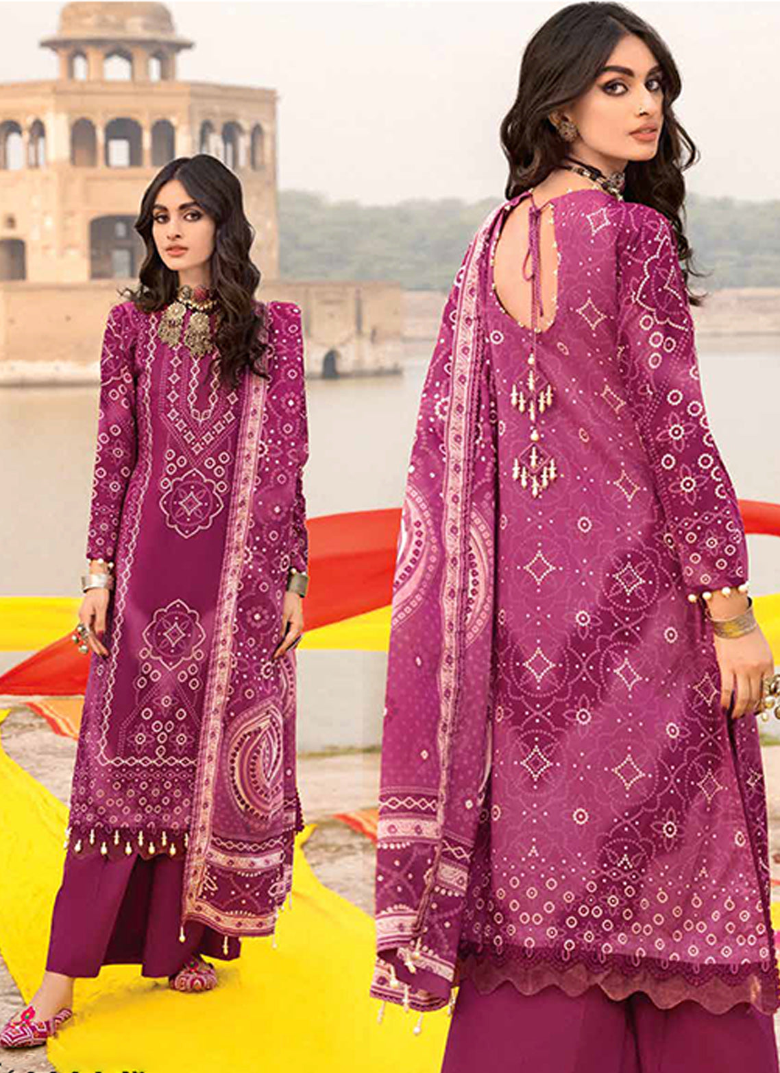D#CL22213A GulAhmed Chunri Printed Lawn Collection 223