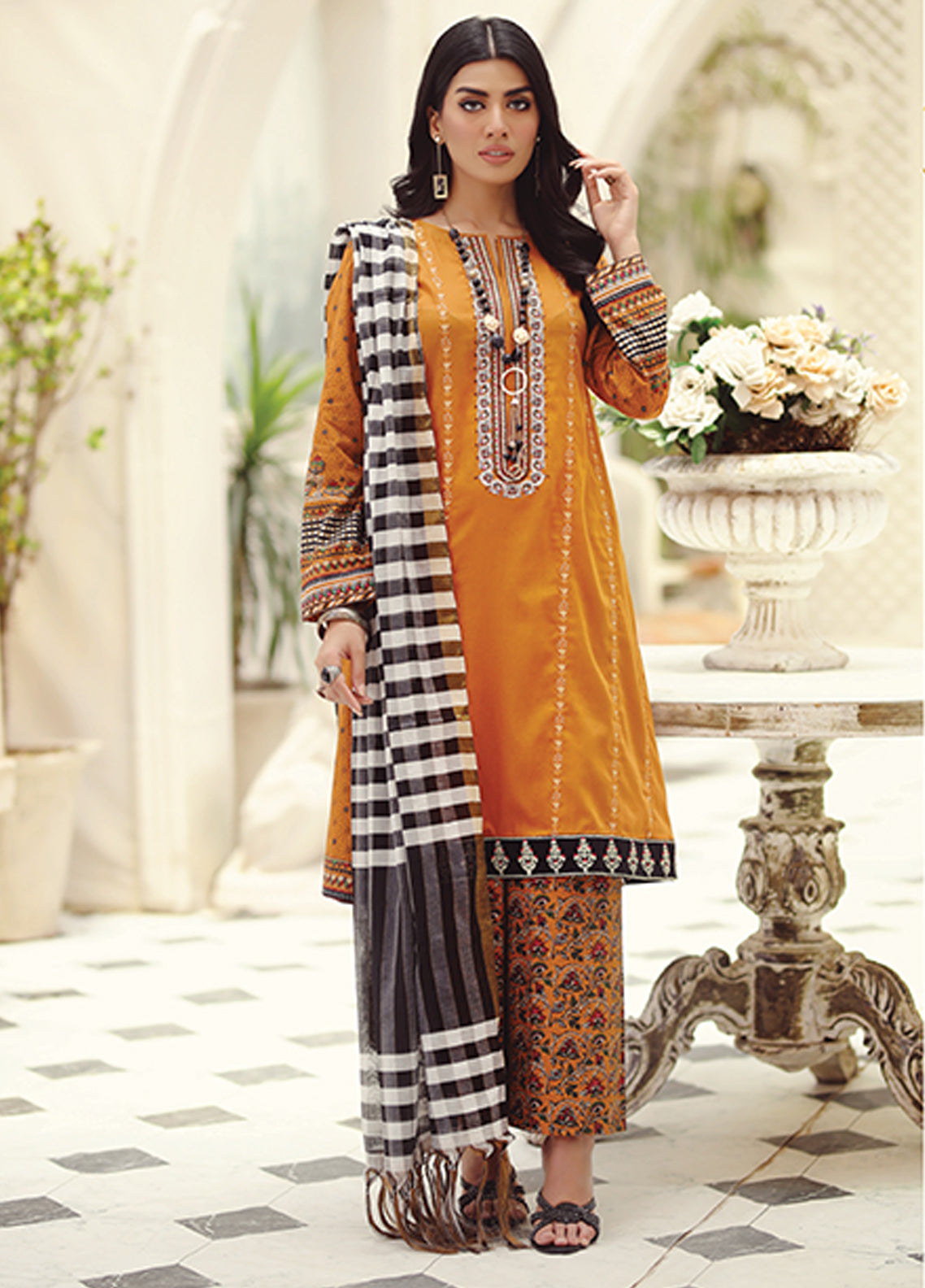 D#5011 LSM Lakhany Summer Gold Emb Collection 223