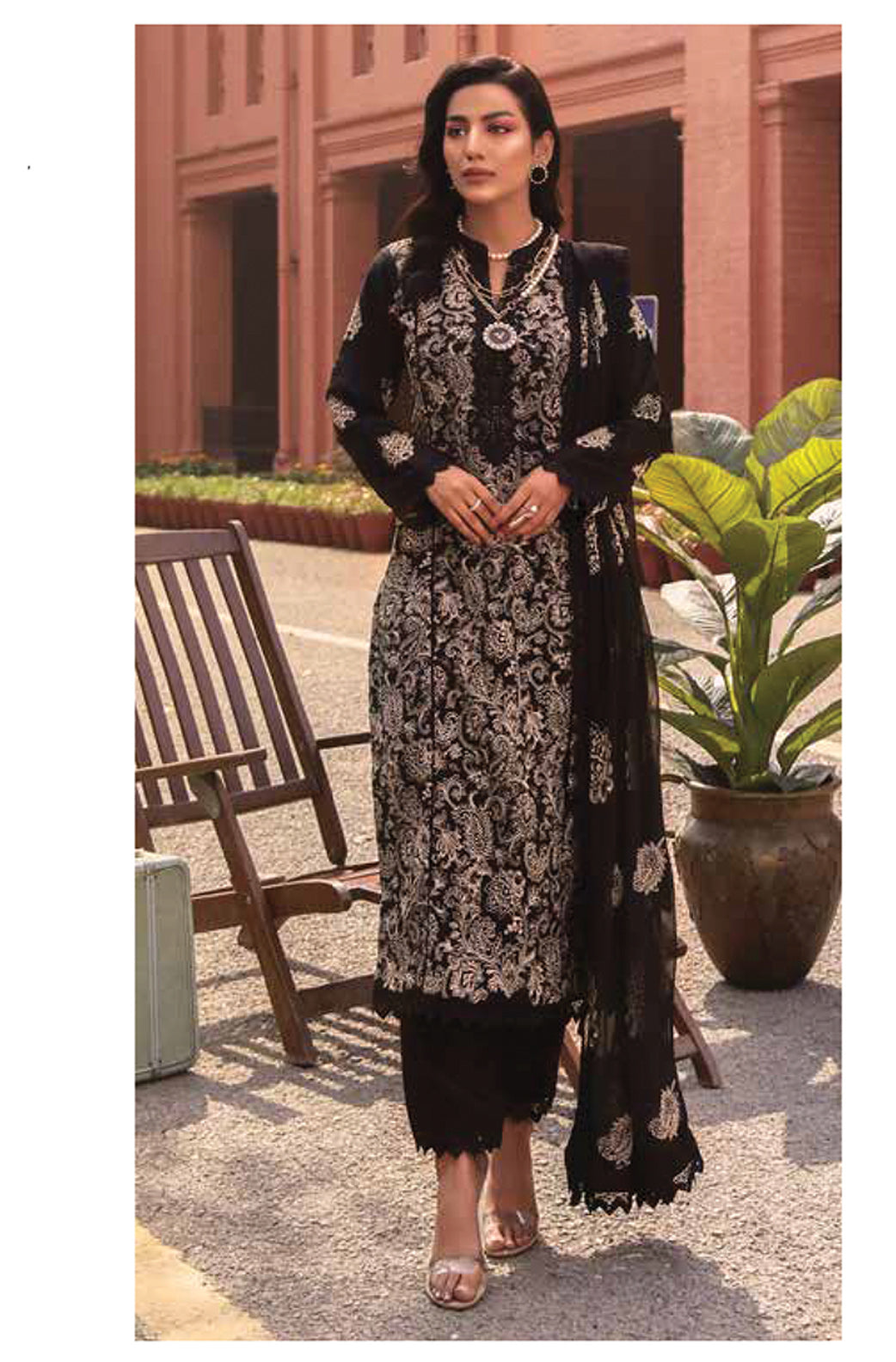 D#11 Mahnur Luxury Emb Lawn Collection 323 V-2