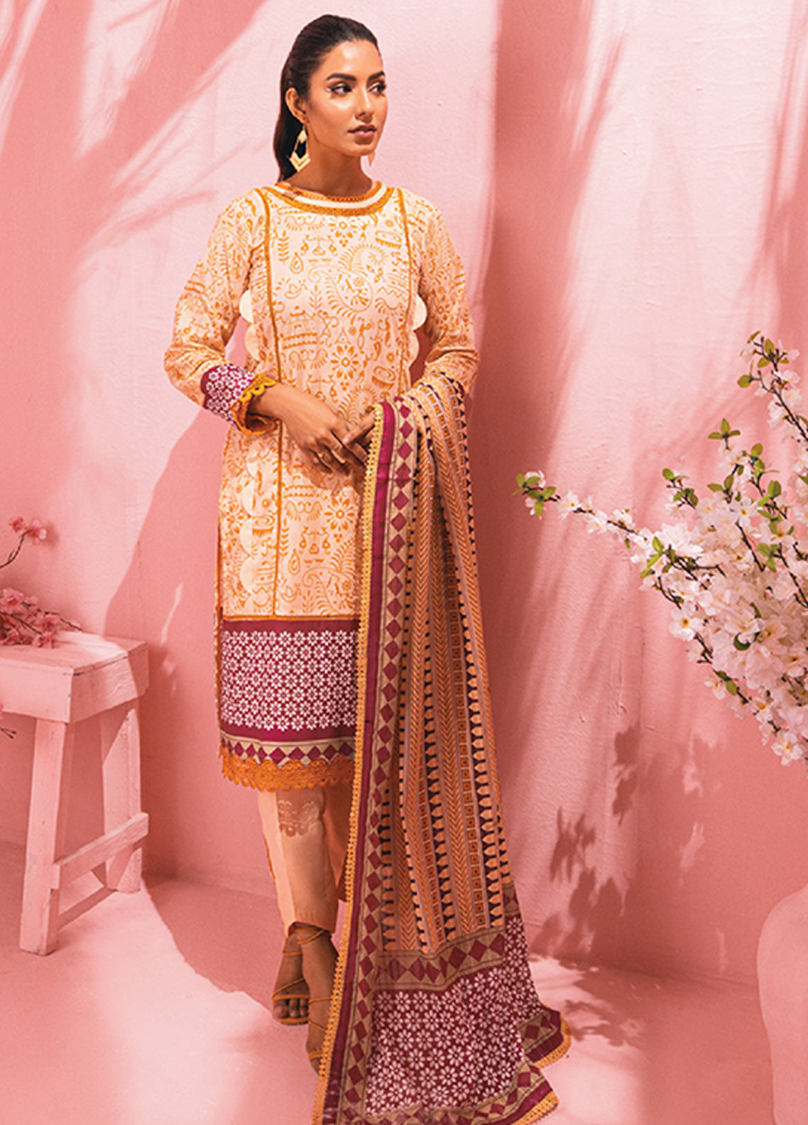D#13 AlZohaib Colors Digital Printed Lawn Collection 323