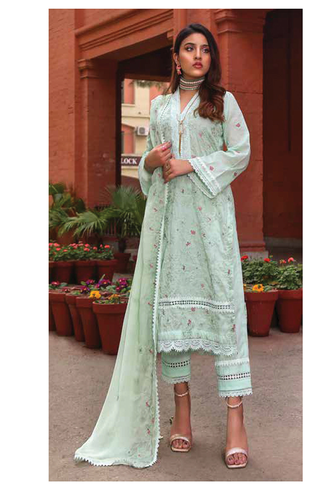 D#10 Mahnur Luxury Emb Lawn Collection 323 V-2