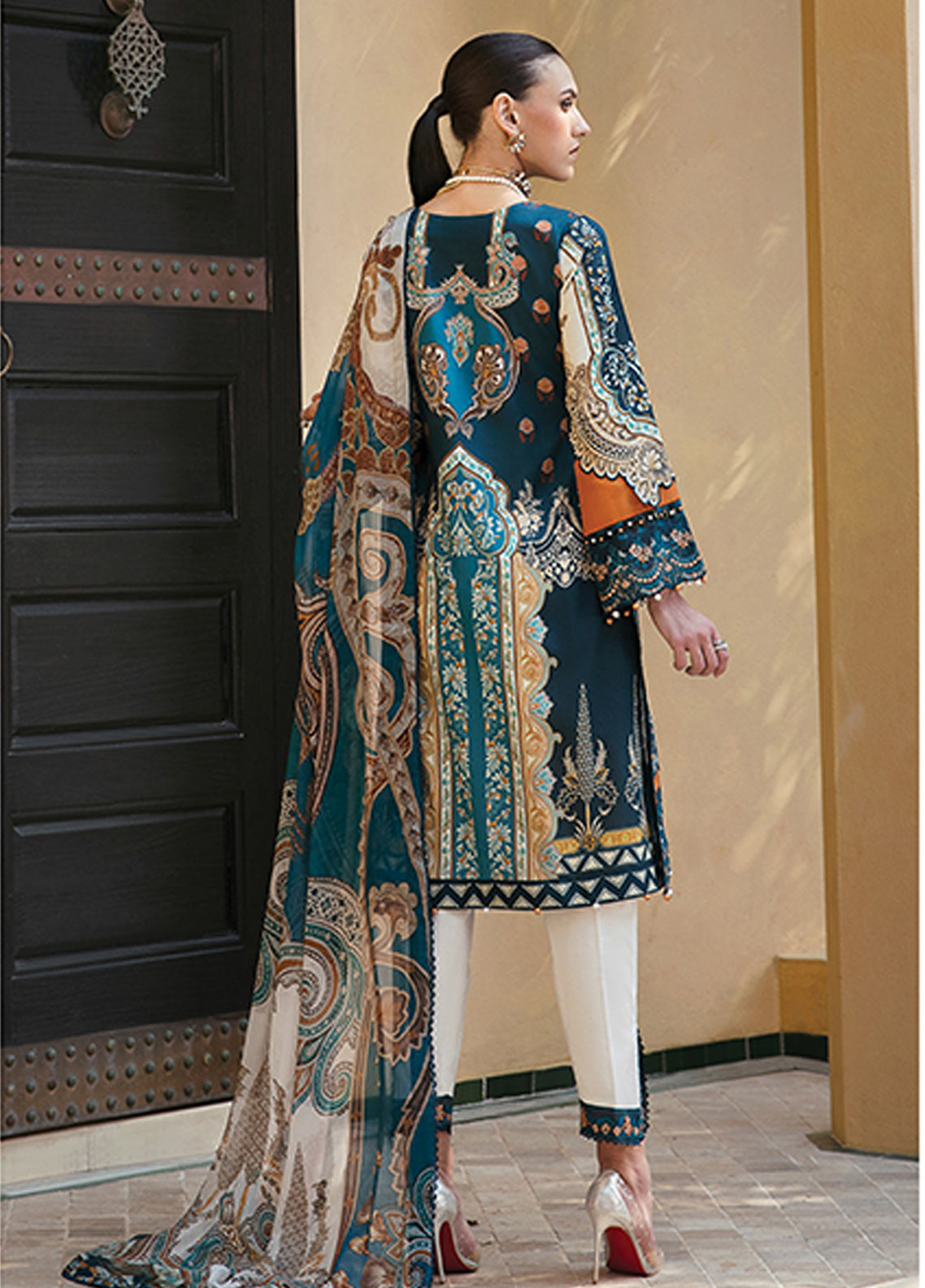 D#11 Gulaal Luxury Emb Lawn Collection 223 V-1