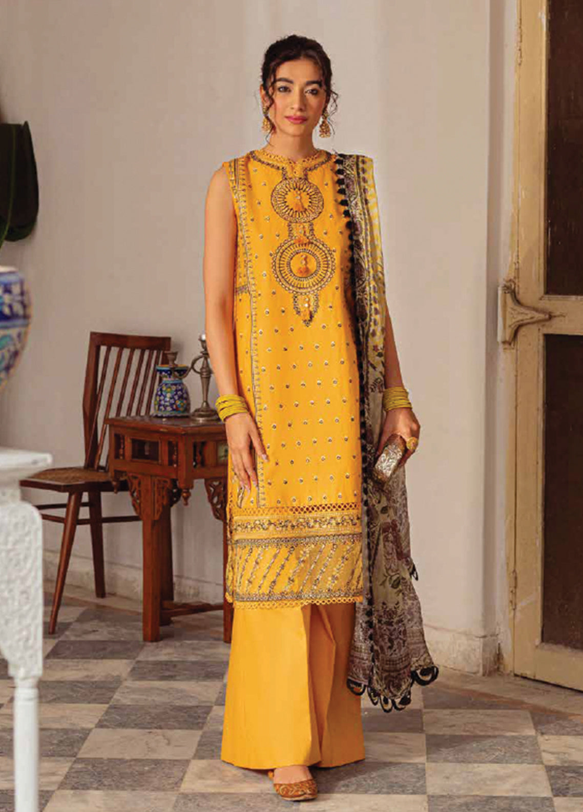 D#10B Zarqash Tresor Luxe Emb Lawn Collection 323