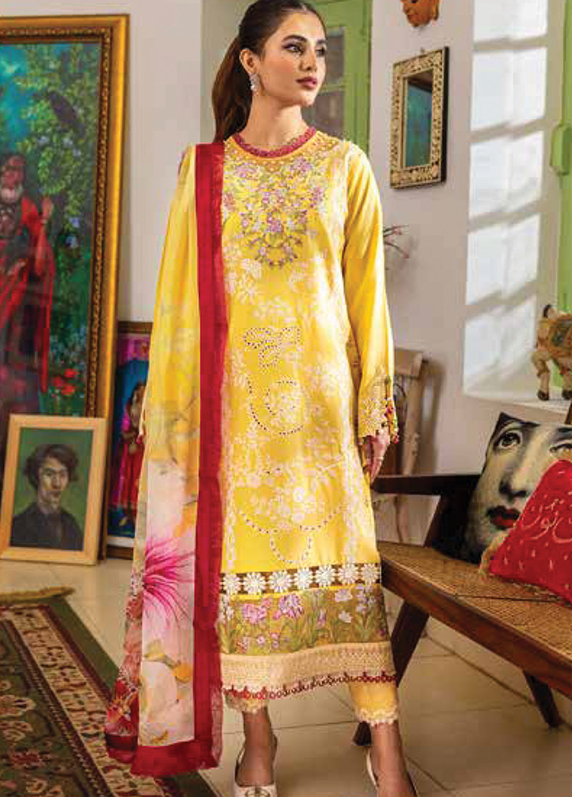 D#6A Roheenaz Tabeer Emb Lawn Collection 223