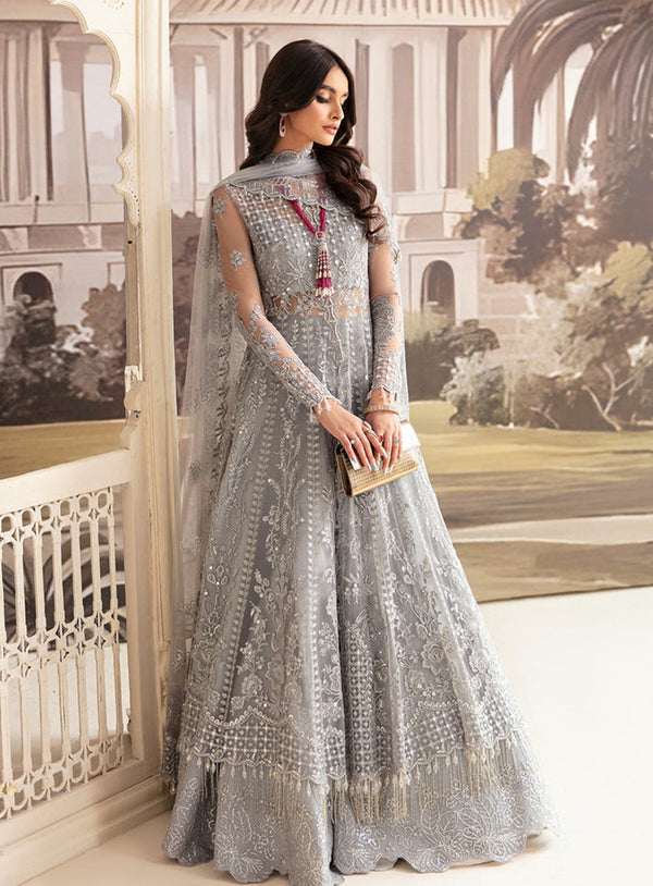 Ayzel By Afrozeh Embroidered Net Unstitched 3 Piece Suit - 03 PYRITE