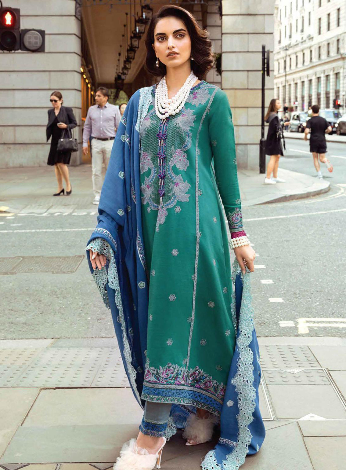 Broadway Showtime By Mushq Embroidered Khaddar Unstitched 3 Piece Suit - 11 CAMDEN