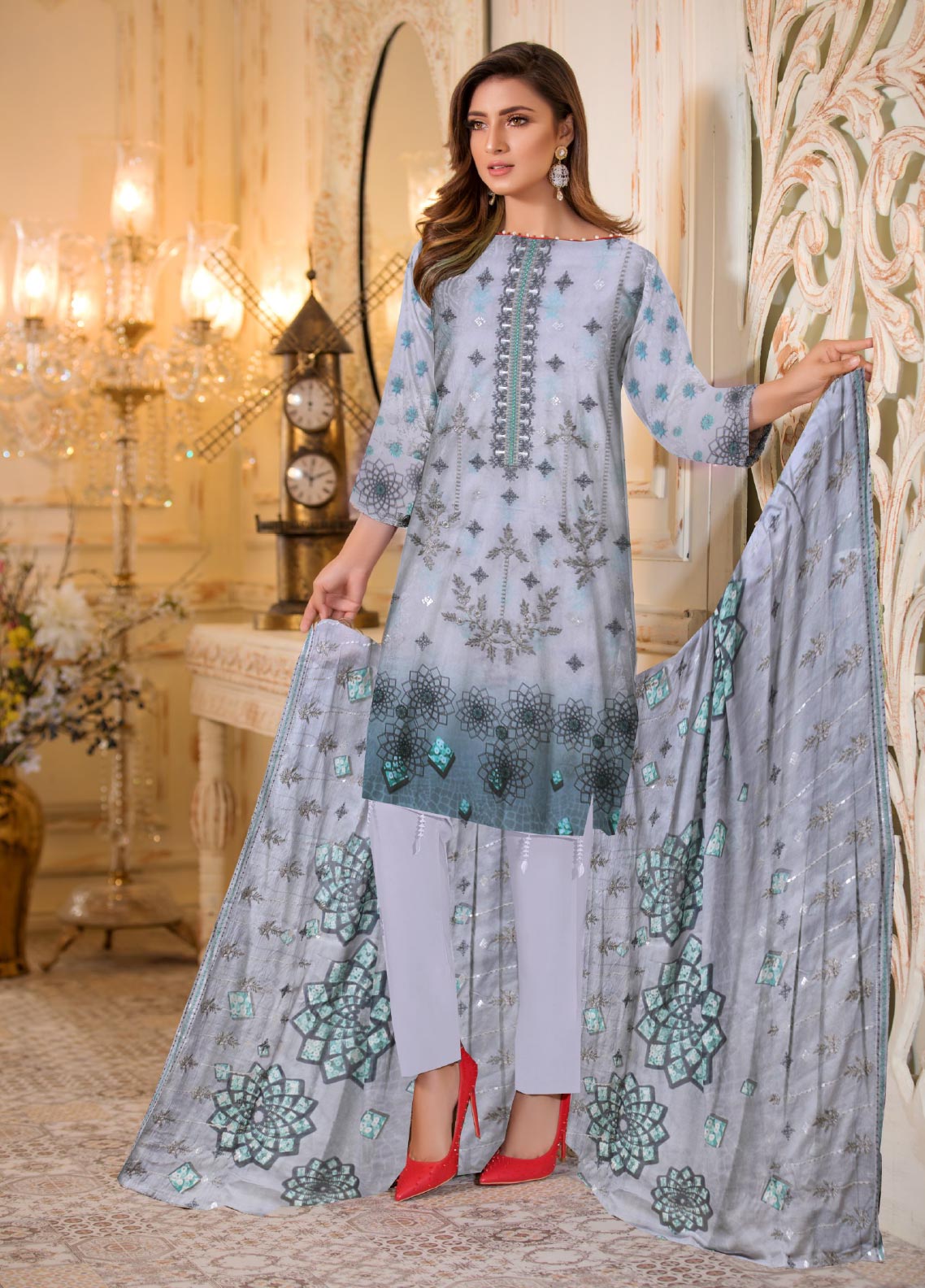 D#03 Muntahas Ada Jannat Digital Emb Lawn Collection 223