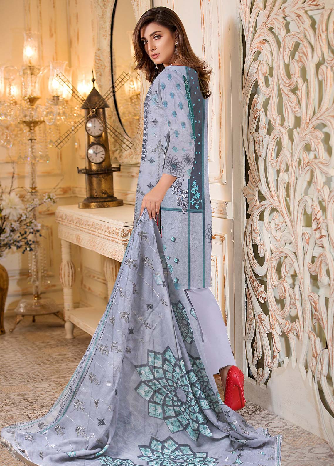 D#03 Muntahas Ada Jannat Digital Emb Lawn Collection 223