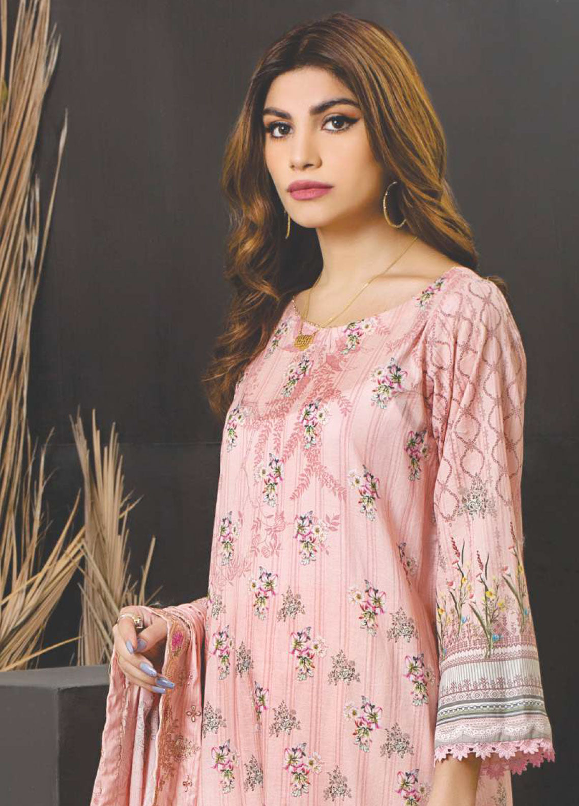D#7332 Rashid Maha Emb Lawn Collection 223