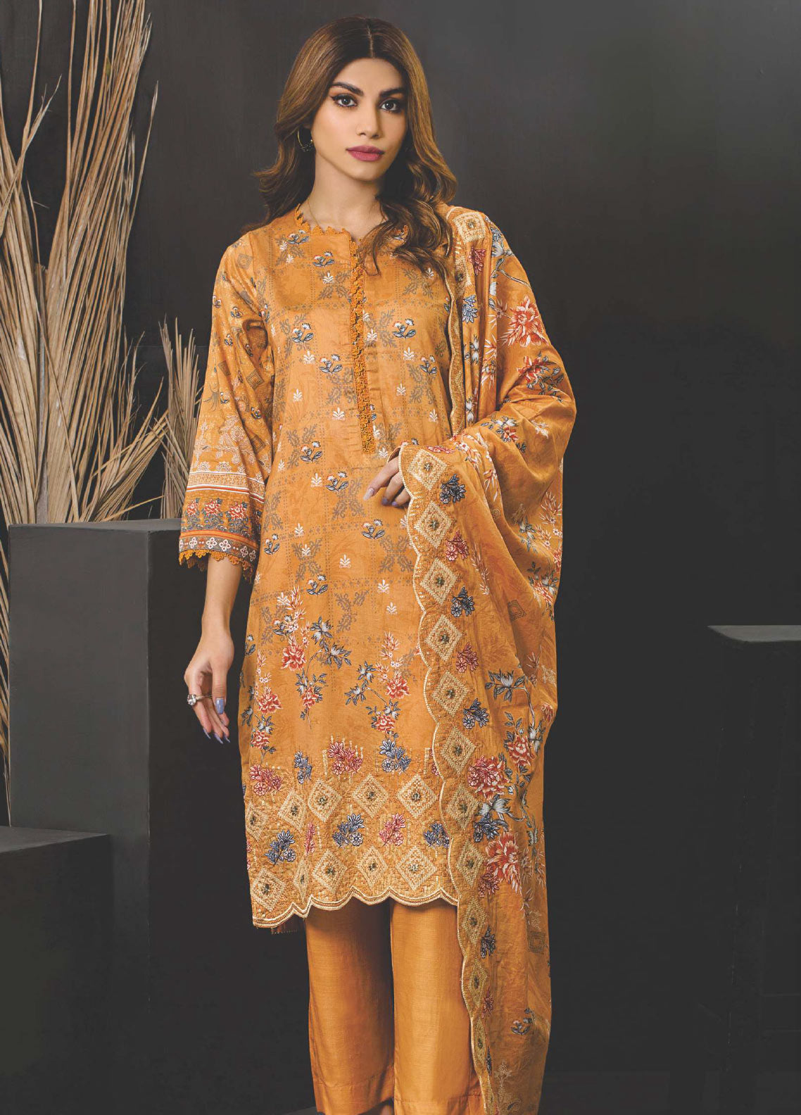 D#7339 Rashid Maha Emb Lawn Collection 223
