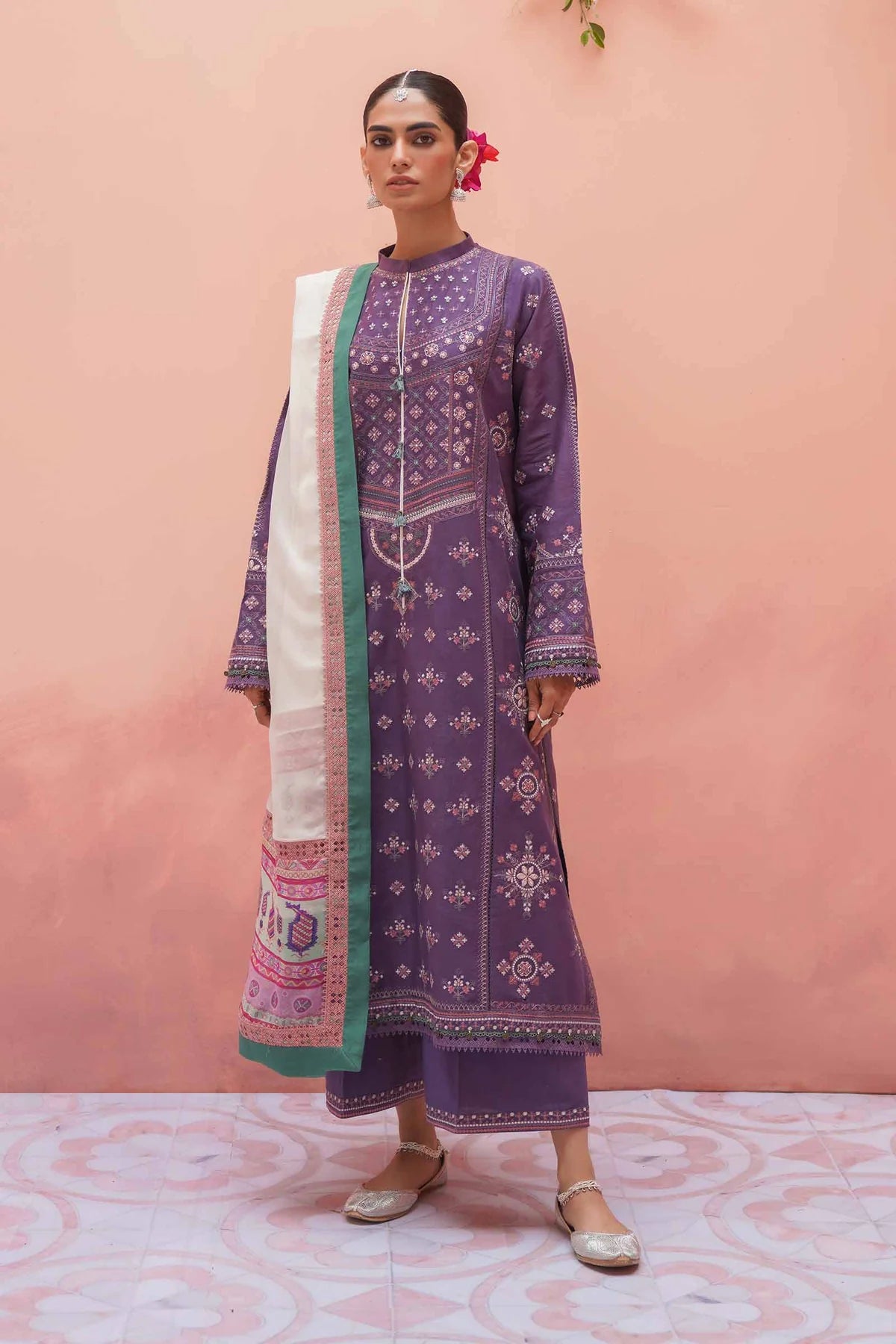 D#11B Zara Shahjahan Emb Lawn Collection 323