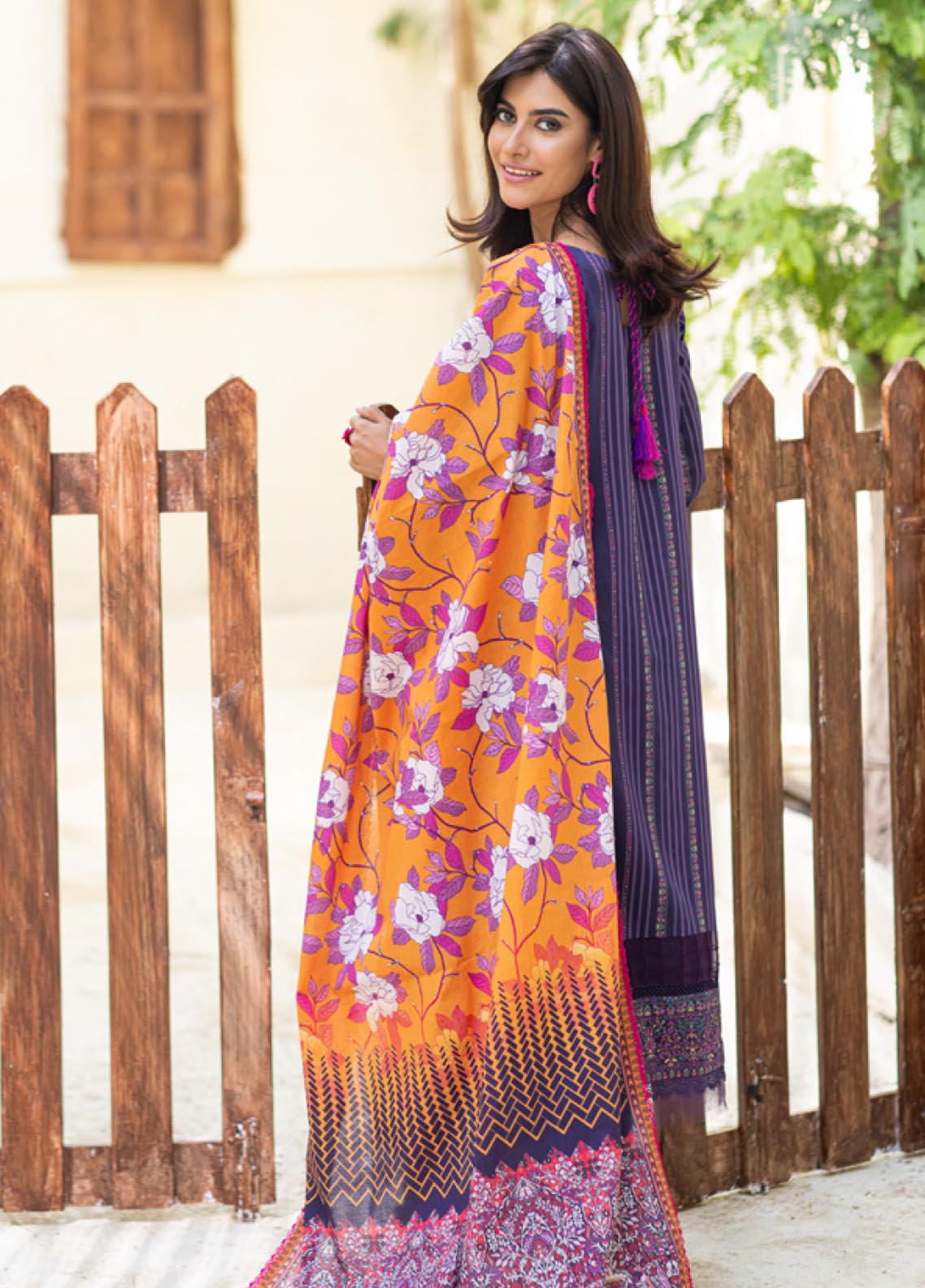 D#10 AlZohaib Sunshine Bloom Cotton Satin Printed Collection 1022