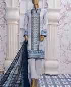 HZ Oriental Orchid Embroidered Lawn D#1167A
