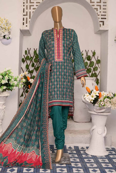 HZ Unstitched 3 Piece D#133