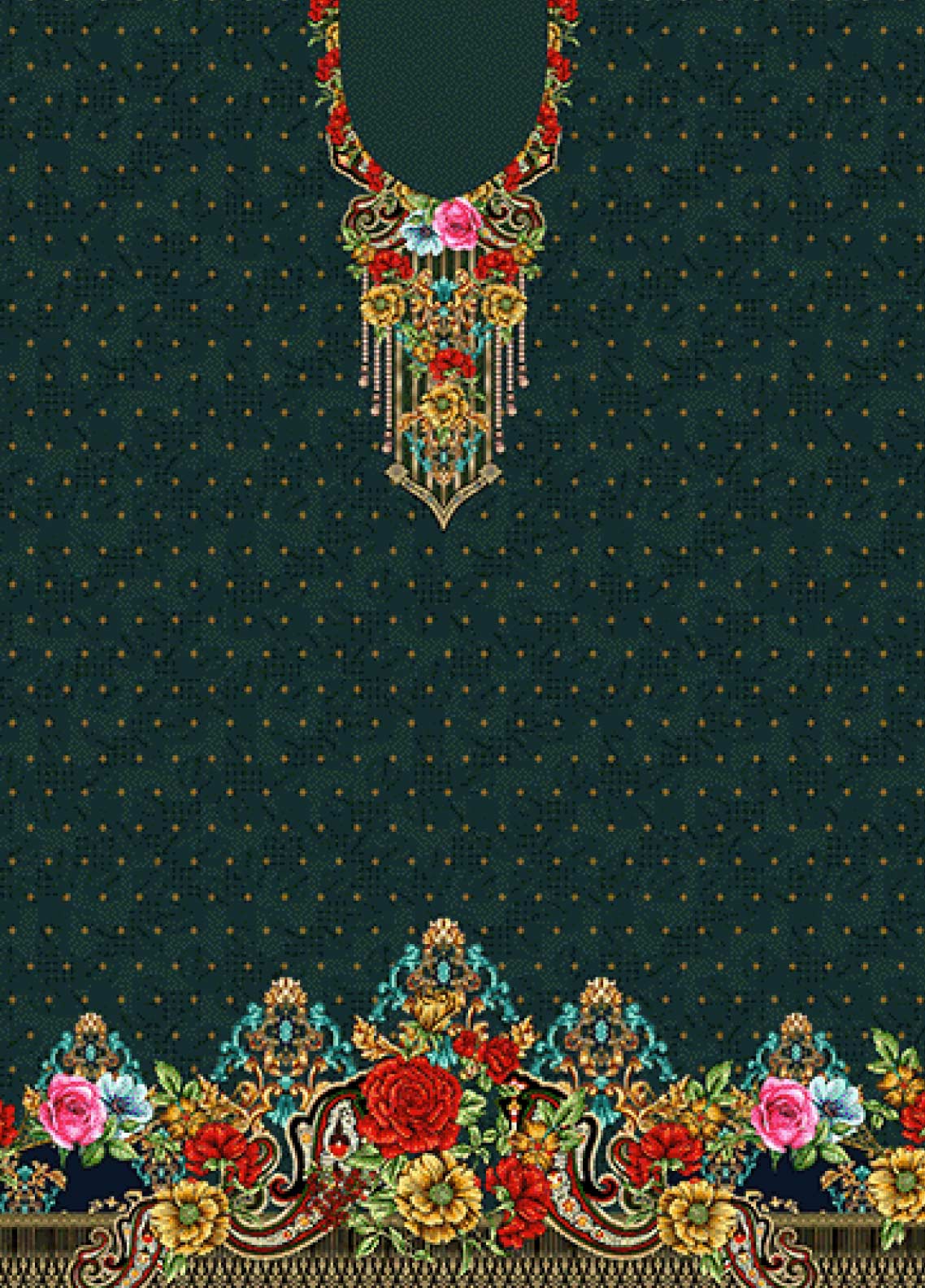 D#9650 Habib Digital Printed Swiss Lawn 3Pc 123