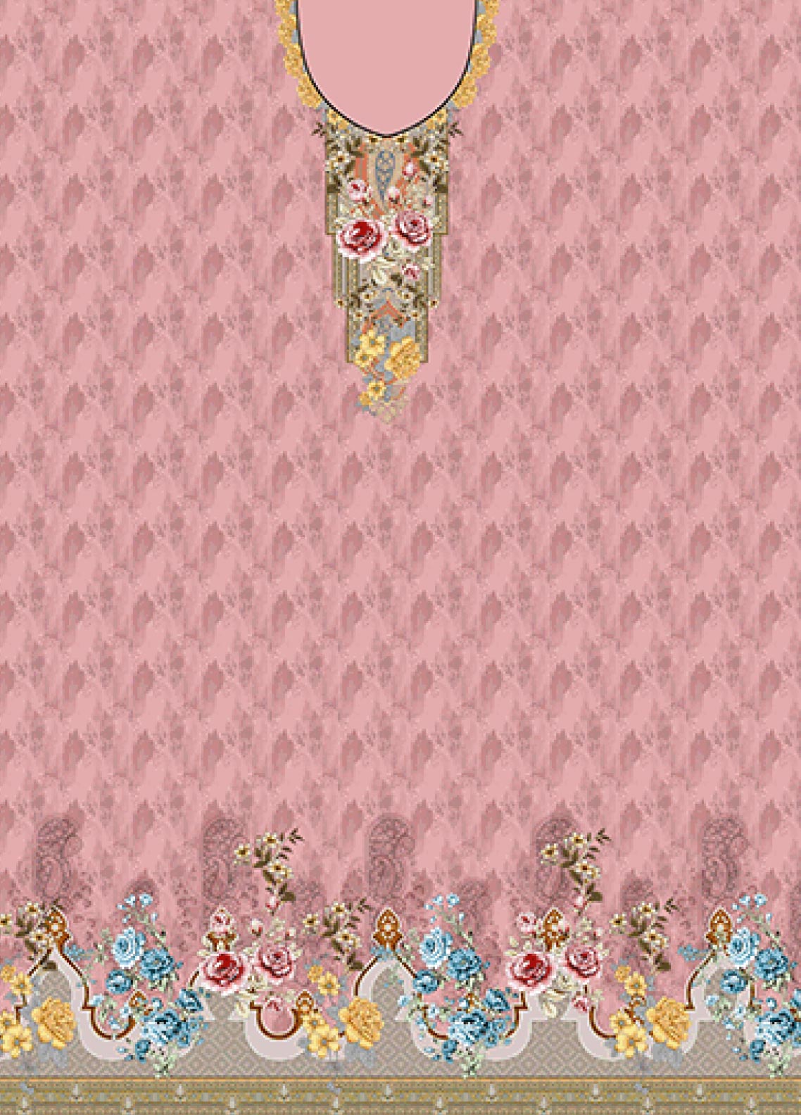 D#9646 Habib Digital Printed Swiss Lawn 3Pc 123