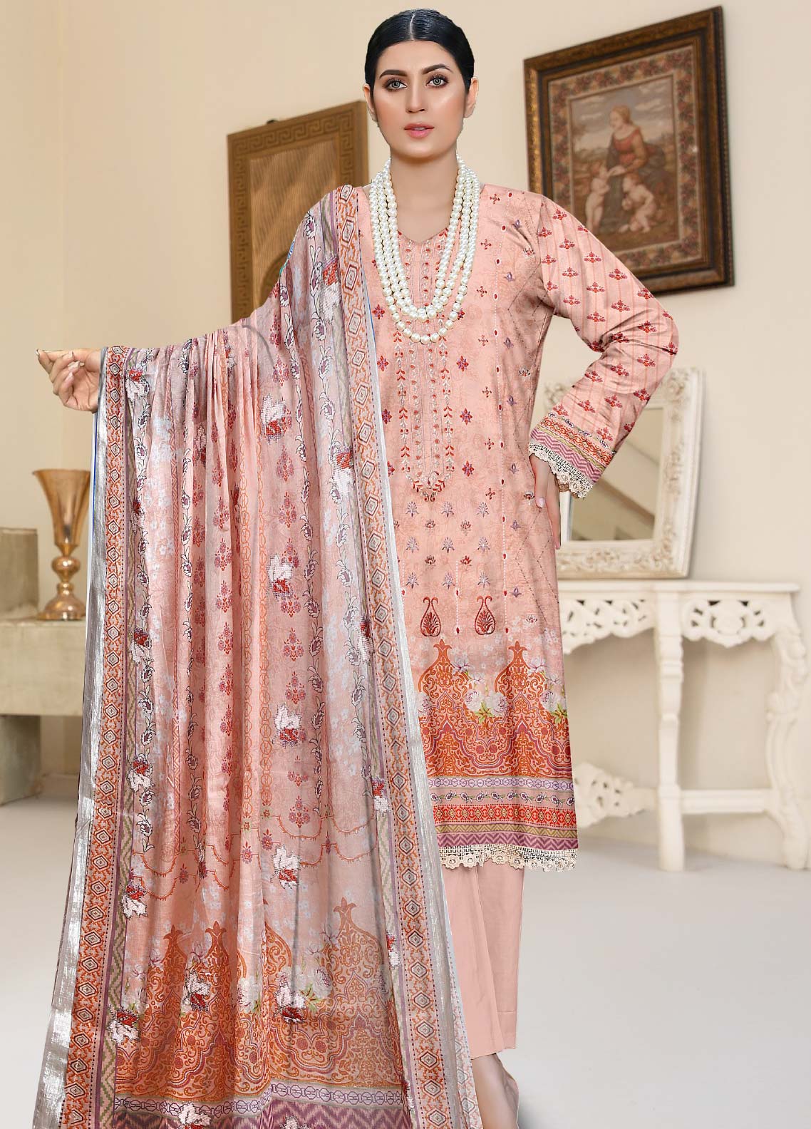 D#03 Muntahas Tabeer Digital Emb Lawn Collection 223