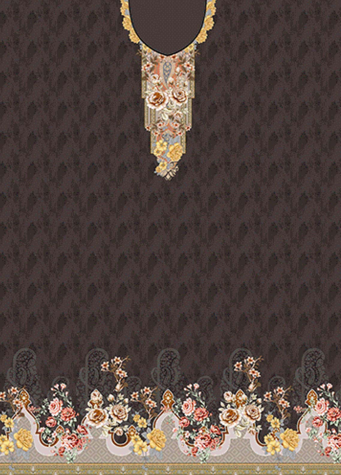 D#9646 Habib Digital Printed Swiss Lawn 3Pc 123