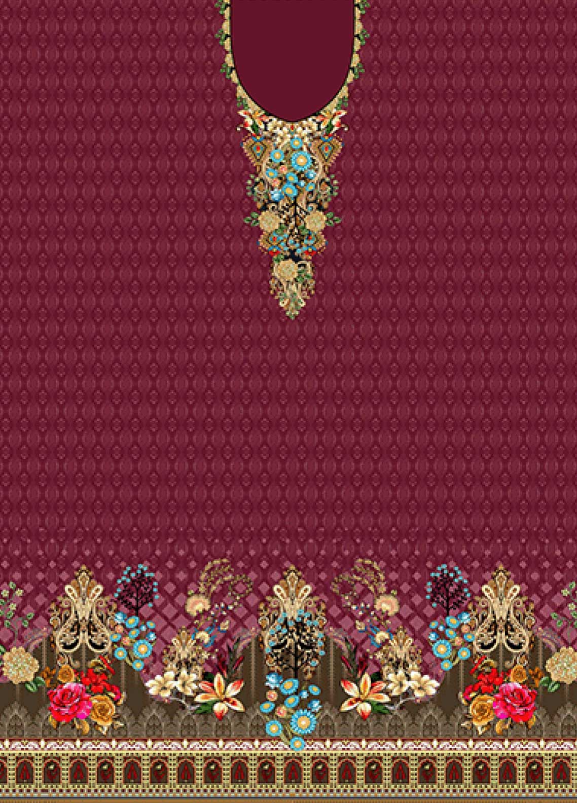 D#9648 Habib Digital Printed Swiss Lawn 3Pc 123