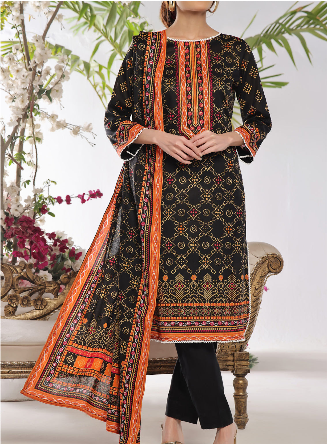 Daman By VS Textile Printed Lawn Unstitched 3 Piece Suit - VS24DPL 2901A