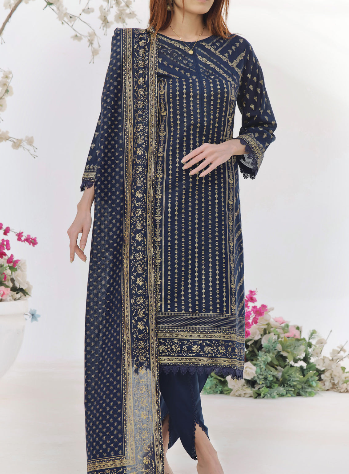Daman By VS Textile Printed Lawn Unstitched 3 Piece Suit - VS24DPL 2907B