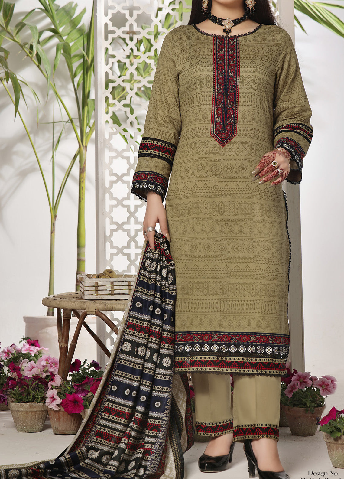 Daman by VS Textile Printed Lawn 3 Piece Unstitched Suit VT24PL-2916A