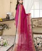 Zoha Unstitched 3 Piece Fuscia
