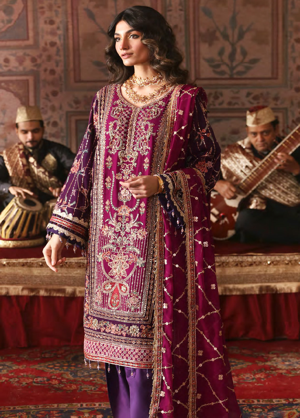 Ghazal By Emaan Adeel Luxury Embroidered Formal Chiffon 3 Piece Unstitched Suit - EA24G GH01