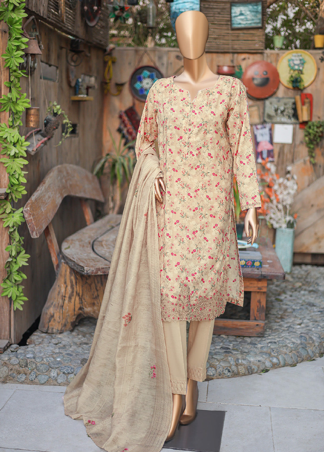 HZ Textile Embroidered Lawn Unstitched 3 Piece Suit - HZ24OP 80