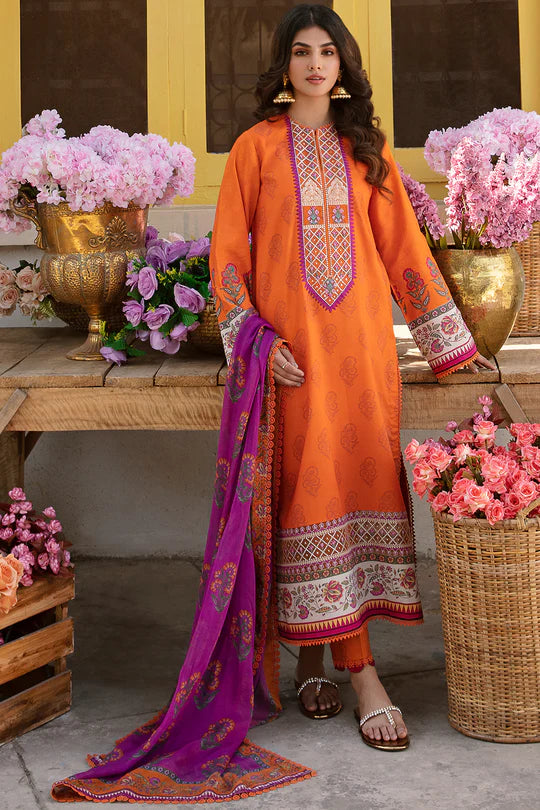 D#01 Afrozeh Rangreza Emb Lawn Collection 323